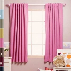 Curtains - 6 Pink (lined/blackout)